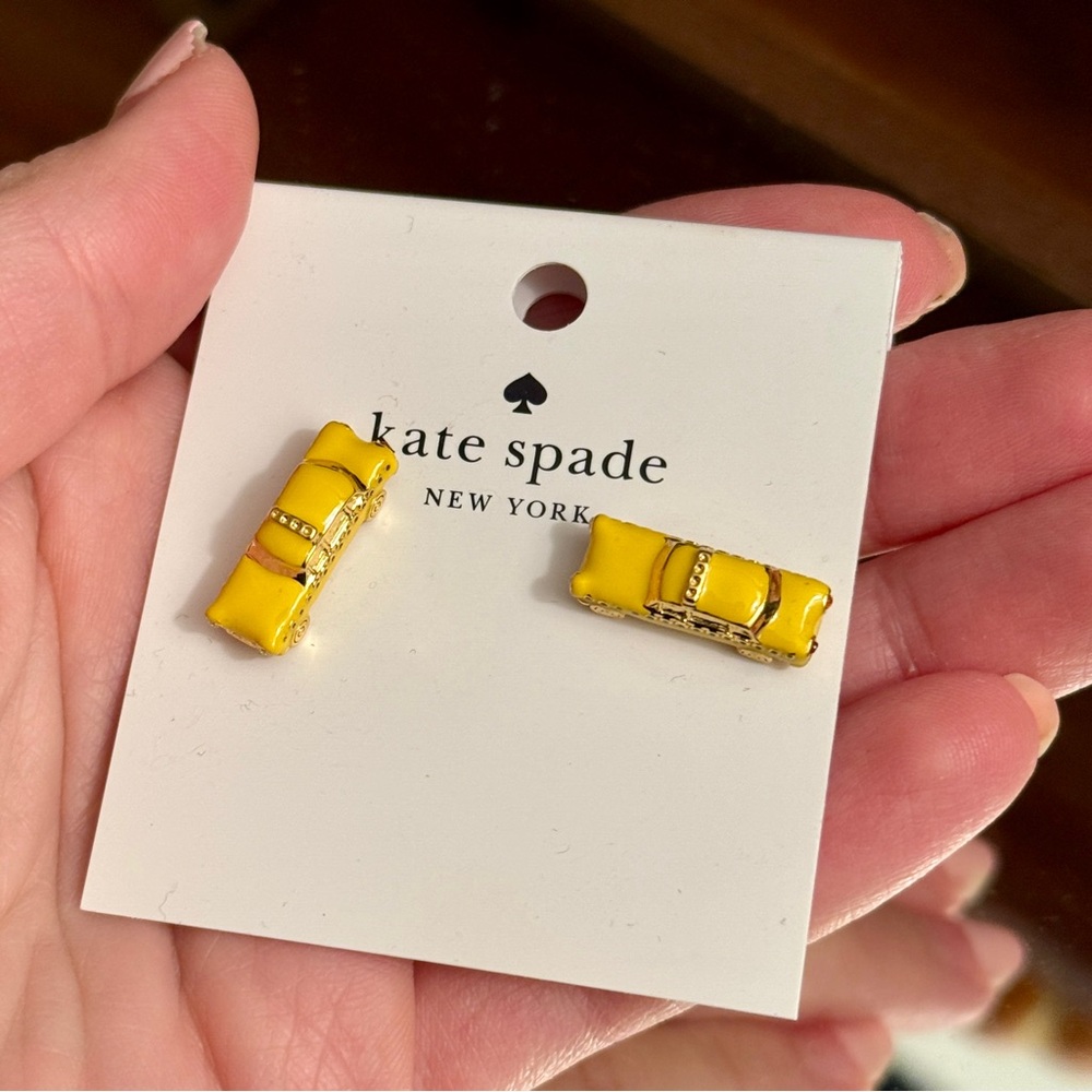Kate Spade NYC Yellow Cab Earrings - Silver